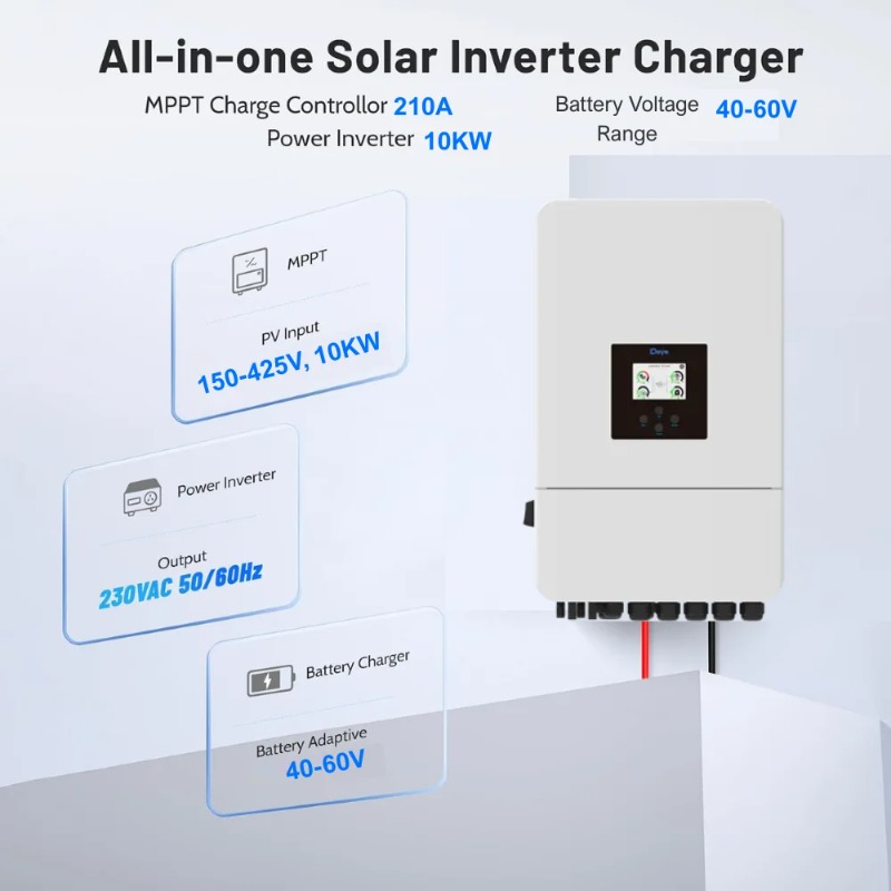 【ลดราคา】ระบบโซลาร์เซลล์ 10KW D - Hybrid Solar Inverter บทวิจารณ์และราคา